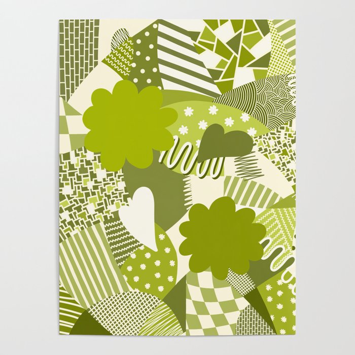 Geometric pattern collage 3 Poster