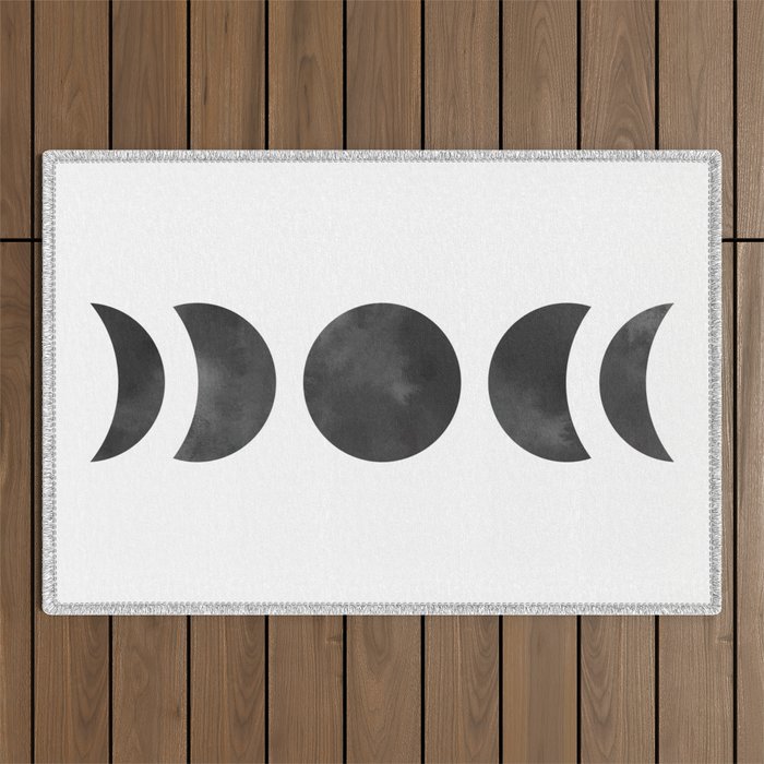 Moon phases poster Outdoor Rug
