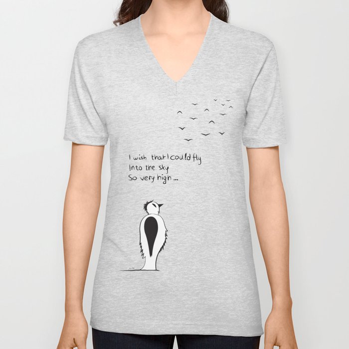 I wish that I could fly V Neck T Shirt