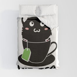 Kit-tea Funny Kitten Cat Lover Duvet Cover