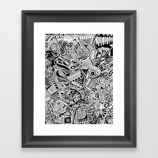 Inky \\ Framed Art Print