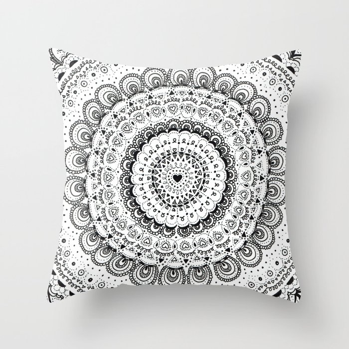 Mandala Love Throw Pillow