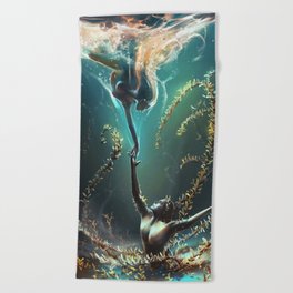 Underwater ballet Beach Towel