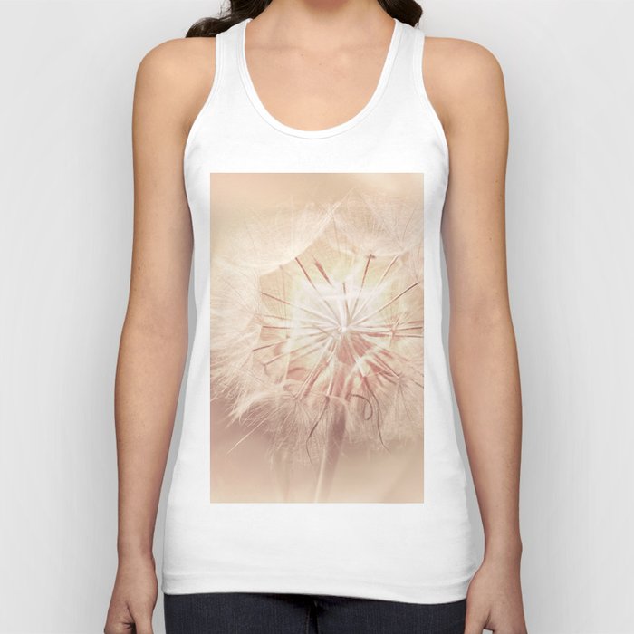 Pink Dandelion Flower - Floral Nature Photography Art and Accessories Tank Top