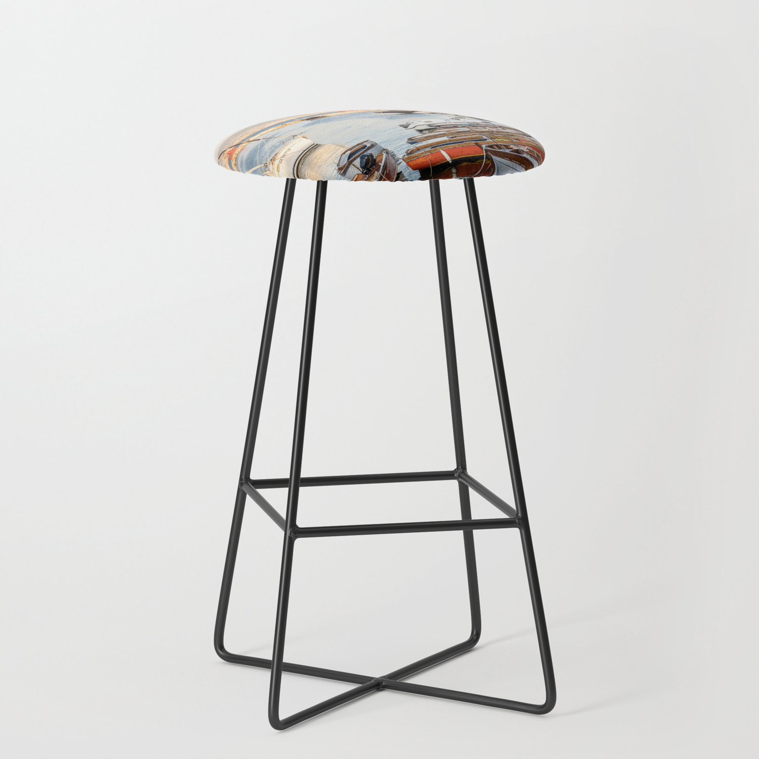 Bar Stools Naples, Naples At Sunset Borgo Marinari Bar Stool By Diandraphotography Society6