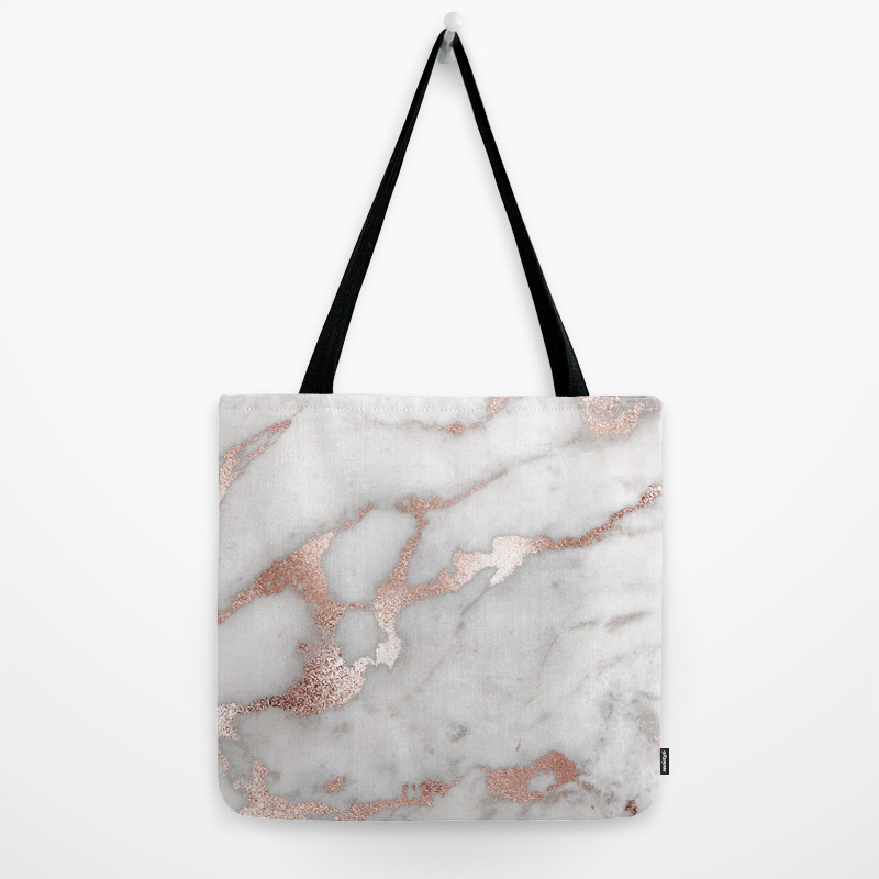 rose gold marble luggage