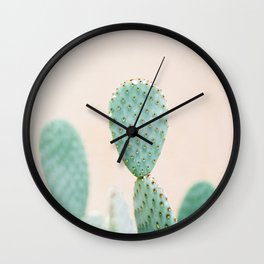 Cactus photo print “Botanical cactus” Morocco | Modern Wall art | Pastel / Botanical Wall Clock