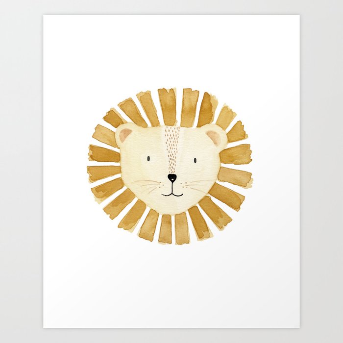 Lion Nursery Art Print by 