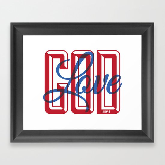 God is Love Framed Art Print