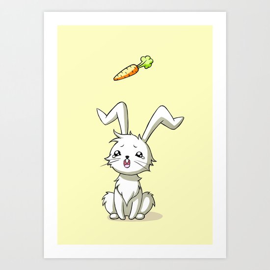 Bunny Carrot Art Print