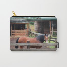 Bay Paso Fino Carry-All Pouch | Western, Color, Fence, Equine, Animal, Beauty, Livestock, Pasture, Horses, Wooden 