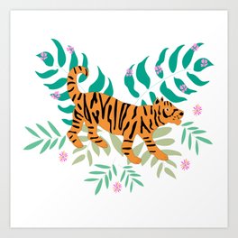 Hello Tiger ! Art Print