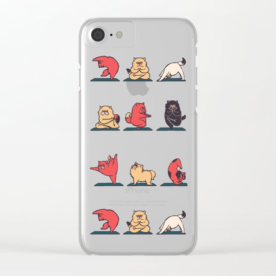 Cat Yoga Clear iPhone Case