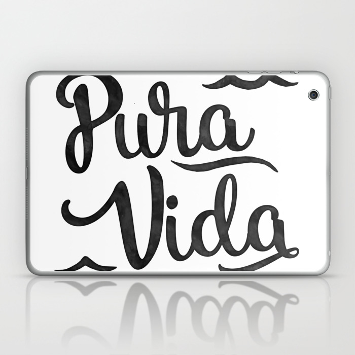 Pura Vida Costa Rica Waves In Black Laptop Ipad Skin By Erinmorris Society6