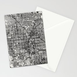 Vintage Las Vegas Map in Black and White Stationery Card