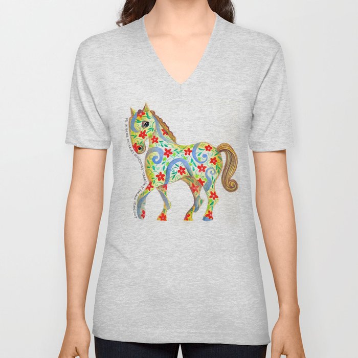 "caballo I" serie : animales dométicos. V Neck T Shirt