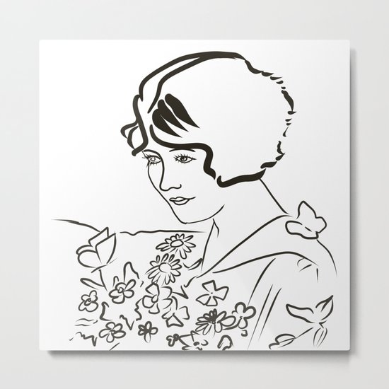 girl vintage Metal Print