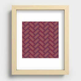 Knitted Textured Pattern Purple Pink Recessed Framed Print