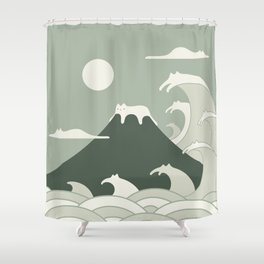 Cat Landscape 108 Shower Curtain