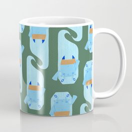 Floating Cute Girl - Cyan and Pine Coffee Mug