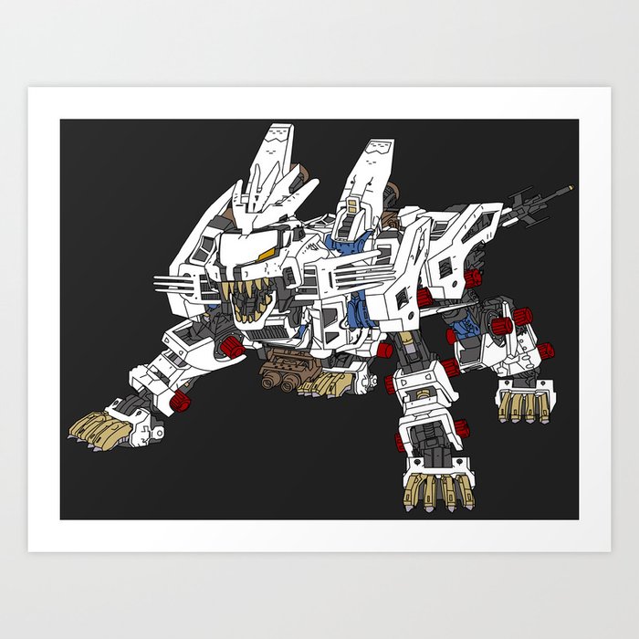 Get Wallpaper Zoids Liger Zoid Art Print By Invert1x Society6 Desktop Wallpaper Free