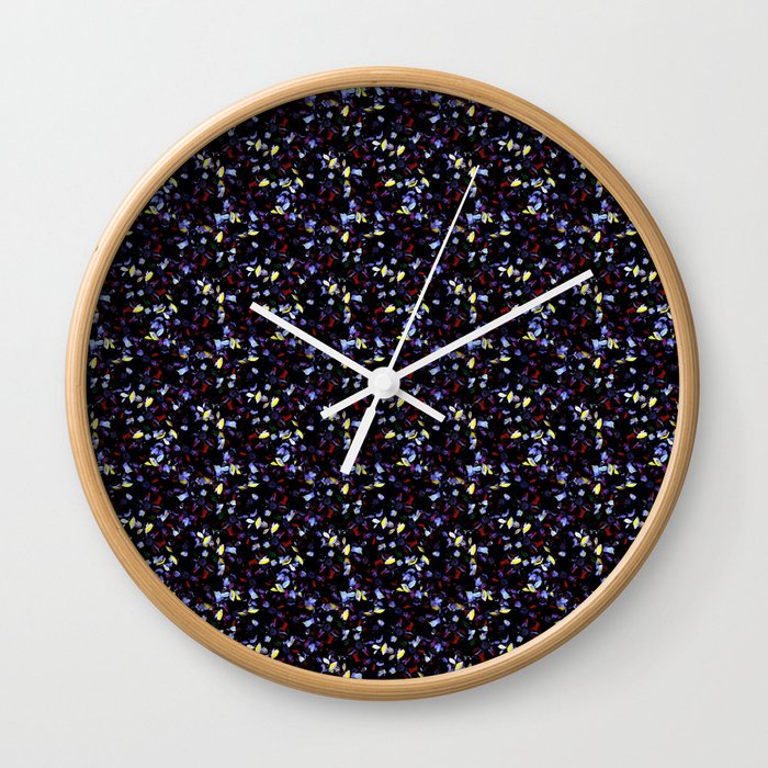 Lots of flowers in the dark A 3 Wall Clock