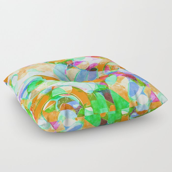 Bright Abstract 5 Floor Pillow