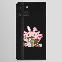 Autism Awarene Cute Easter Axolotl Puzzle Easter iPhone Wallet Case