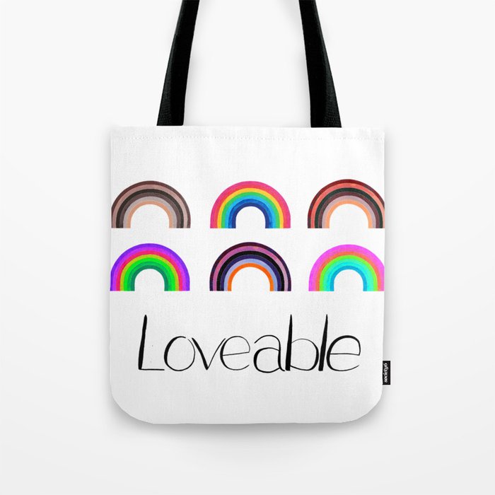 6 Rainbows Loveable Tote Bag