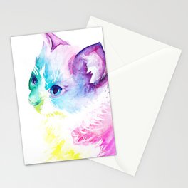 Rainbow Kitten (Abey) Stationery Card