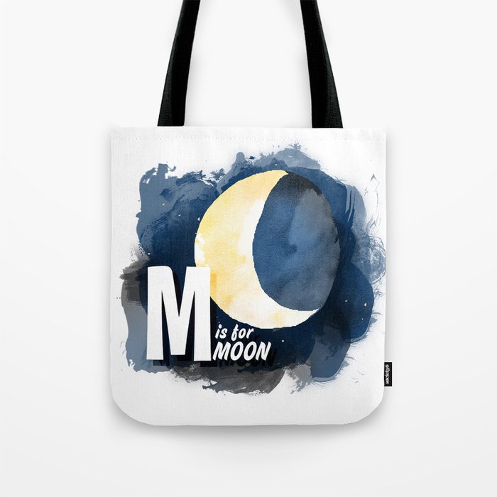 M is for Moon Tote Bag
