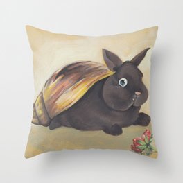 Giant rabbit snail Throw Pillow