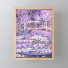 Bridge over a Pond of Water Lilies 4 Framed Mini Art Print