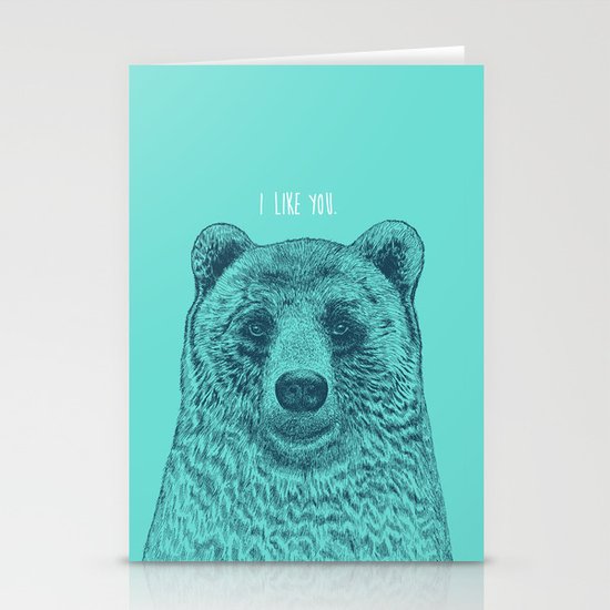 I Like You (Bear) Stationery Cards
