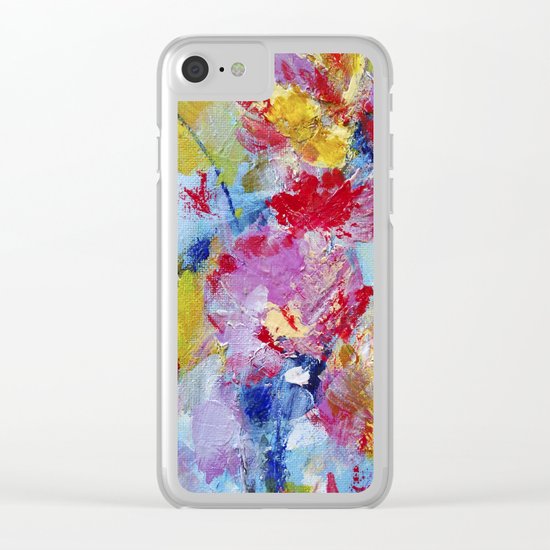 Abstract floral painting 5 Clear iPhone Case