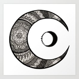 Crescent Moon Inception Art Print