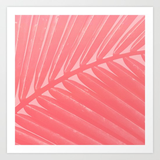 Hot Pink Palm Art Print