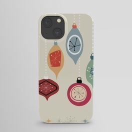 Retro Christmas Baubles iPhone Case