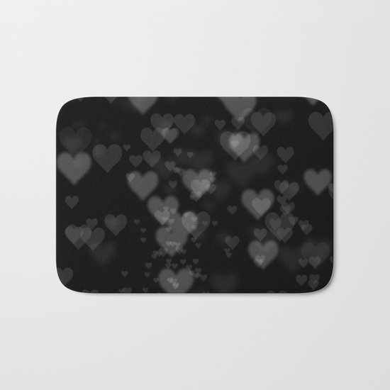Black Hearts 01 Bath Mat
