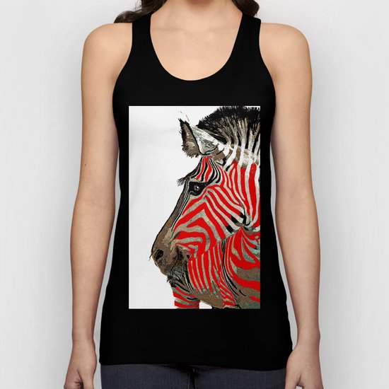Zebra Unisex Tank Top