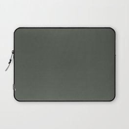 Dark Gray-Green Solid Color Pantone Thyme 19-0309 TCX Shades of Green Hues Laptop Sleeve