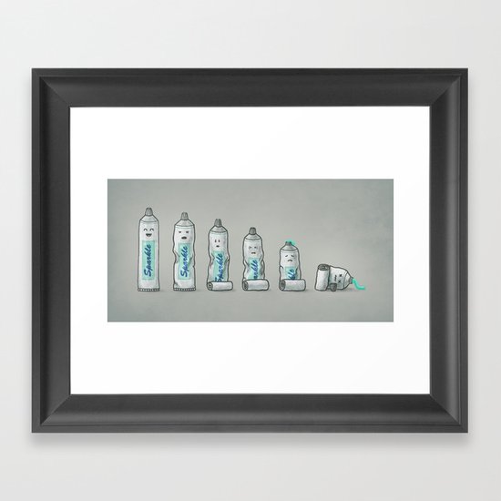 Life is like a tube of toothpaste Framed Art Print