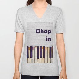 Funny Chopin and piano for classical music lover Unisex V-Neck