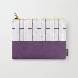 Purple Violet & White Brick Wall Painted Bricks Part 2 Carry-All Pouch