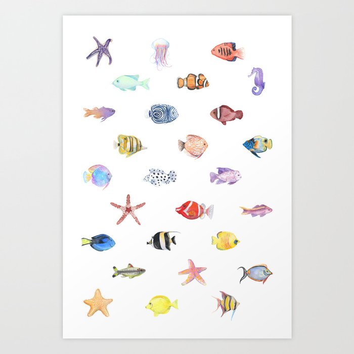 Fish Tales Art Print