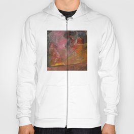 Flaming Sunrise Over the Mountaintop: Abstract Painting Hoody