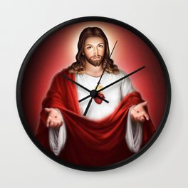 Divine Mercy, Faustina, Sacred Heart of Jesus Wall Clock