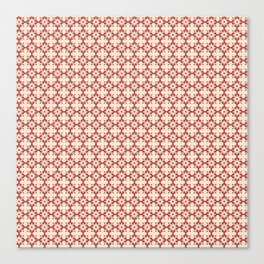 Floral vintage ornament pattern in red Canvas Print