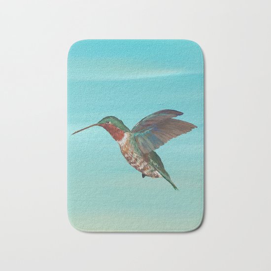 Hummingbird on the Move Bath Mat