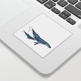 Whale & whale calf Sticker